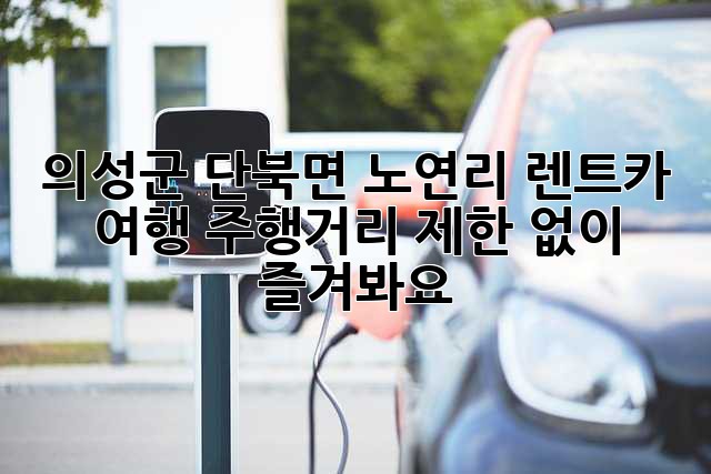 의성군 단북면 노연리 렌트카 여행: 주행거리 제한 없이 즐겨봐요!