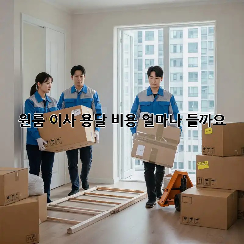 원룸 이사, 용달 비용 얼마나 들까요?