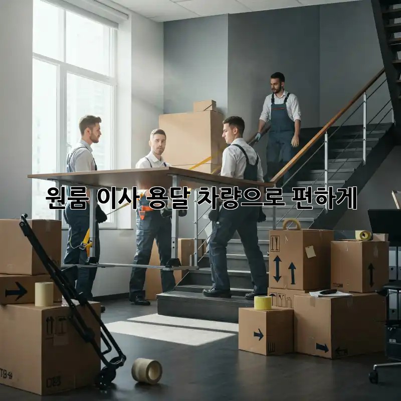 원룸 이사? 용달 차량으로 편하게!