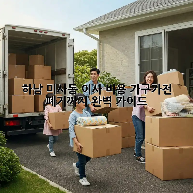 하남 미사동 이사 비용, 가구·가전 폐기까지 완벽 가이드!