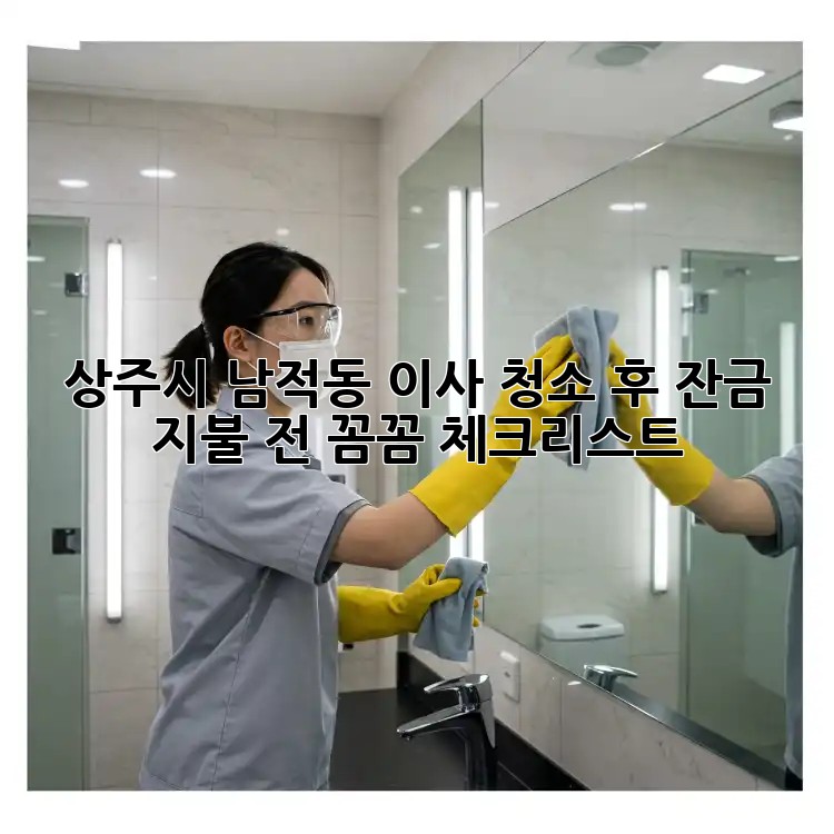상주시 남적동 이사 청소 후 잔금 지불 전 꼼꼼 체크리스트