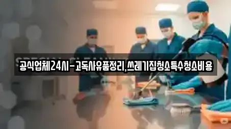 공식업체24시-고독사유품정리,쓰레기집청소특수청소비용