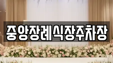 중앙장례식장주차장