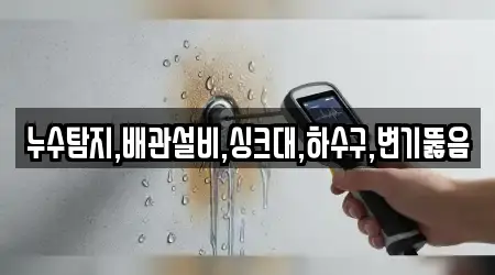 누수탐지,배관설비,싱크대,하수구,변기뚫음