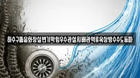 하수구뚫음화장실변기막힘우수관설치배관역류옥상방수수도동파