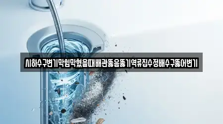 시하수구변기막힘막혔을때배관뚫음뚫기역류집수정배수구뚫어변기