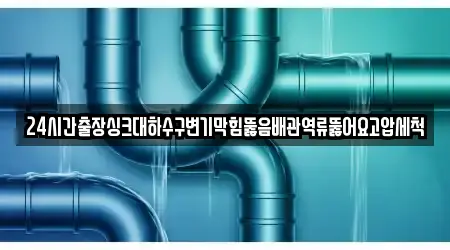 24시간출장싱크대하수구변기막힘뚫음배관역류뚫어요고압세척