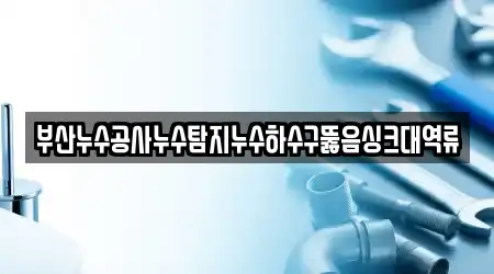 부산누수공사누수탐지누수하수구뚫음싱크대역류