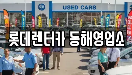 강원 동해시 단봉동 렌트카 전문 롯데렌터카 동해영업소