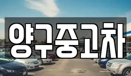 강원 양구군 중고차매매 전문 양구중고차