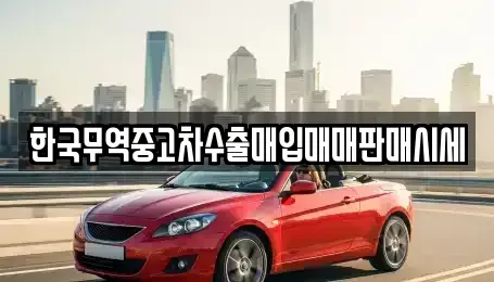 강원 영월군 중고차매입 전문 한국무역중고차수출매입매매판매시세
