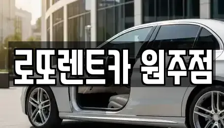 강원 원주시 단구동 장기렌트카 전문 로또렌트카 원주점