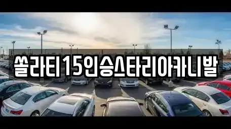 강원 원주시 일산동 렌트카 전문 쏠라티15인승스타리아카니발