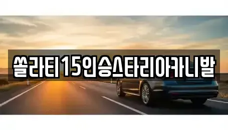 강원 원주시 태장동 렌트카 전문 쏠라티15인승스타리아카니발