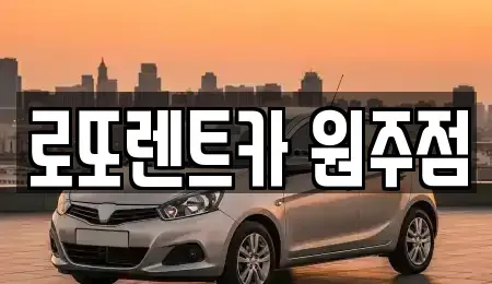 강원 원주시 태장동 장기렌트카 전문 로또렌트카 원주점