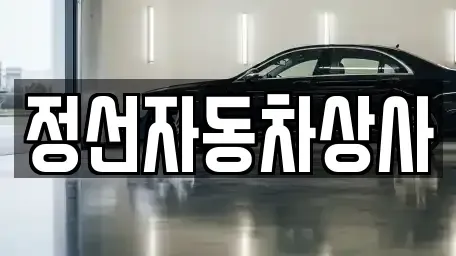 강원특별자치도 정선군 중고차 전문 정선자동차상사