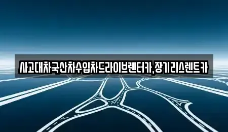 경기 광명시 노온사동 장기렌트카 전문 사고대차국산차수입차드라이브렌터카,장기리스렌트카