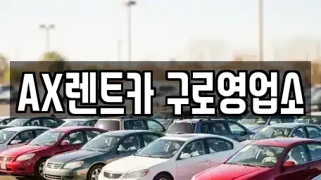 경기 광명시 하안동 단기렌트카 전문 AX렌트카 구로영업소