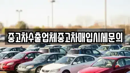 경기 광명시 하안동 중고차매입 전문 중고차수출업체중고차매입시세문의