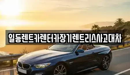 경기 군포시 속달동 장기렌트카 전문 일등렌트카렌터카장기렌트리스사고대차
