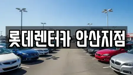 경기 안산시 상록구 이동 단기렌트카 전문 롯데렌터카 안산지점