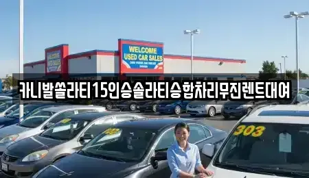 경기 안성시 구포동 렌트카 전문 카니발쏠라티15인승솔라티승합차리무진렌트대여