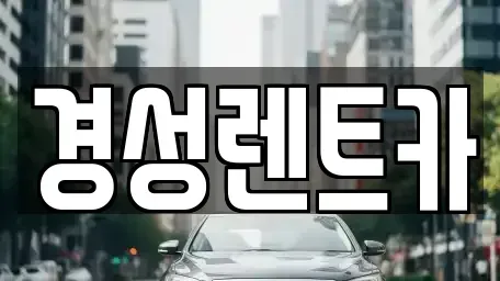 경기 양주시 고암동 렌트카 전문 경성렌트카