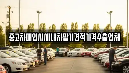 경기 오산시 중고차매입 전문 중고차매입시세내차팔기견적가격수출업체