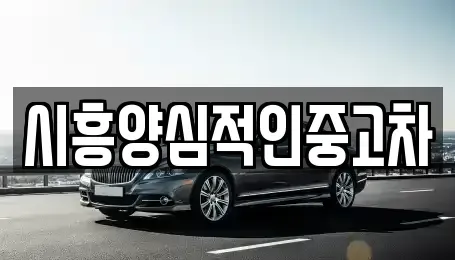 경기도 시흥시 월곶동 중고차매매 전문 시흥양심적인중고차