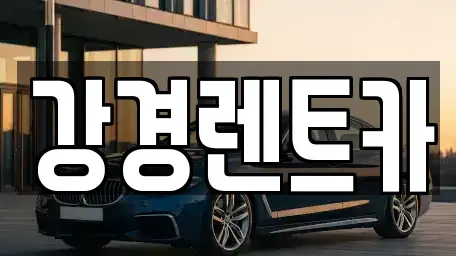 경기도 안산시 단원구 원시동 렌트카 전문 강경렌트카