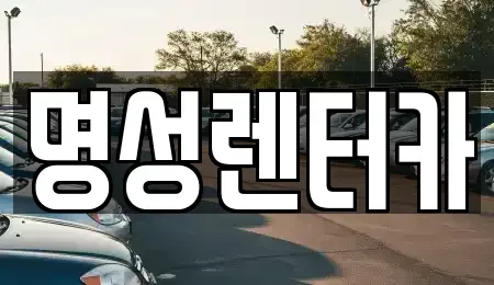 경기도 오산시 오산동 렌트카 전문 명성렌터카