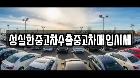 경기도 의왕시 왕곡동 중고차 전문 성실한중고차수출중고차매입시세