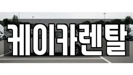 경기도 파주시 월롱면 렌트카 전문 케이카렌탈