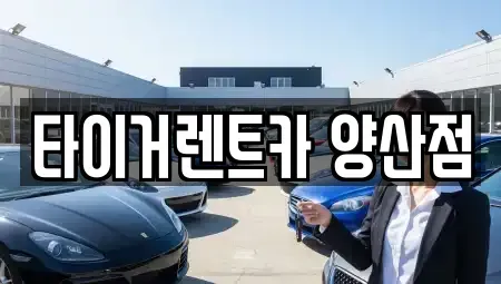 경남 양산시 산막동 렌트카 전문 타이거렌트카 양산점