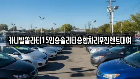 경남 창원시 마산합포구 월남동5가 렌트카 전문 카니발쏠라티15인승솔라티승합차리무진렌트대여