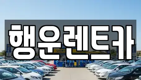 경남 창원시 의창구 렌트카 전문 행운렌트카