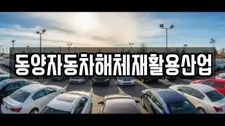 경북 성주군 월항면 중고차매매 전문 동양자동차해체재활용산업