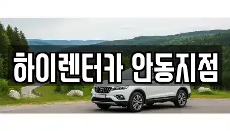 경북 안동시 신안동 렌트카 전문 하이렌터카 안동지점