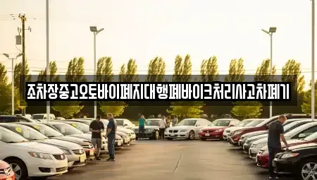 경북 안동시 신안동 중고차 전문 조차장중고오토바이폐지대행폐바이크처리사고차폐기