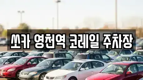 경북 영천시 과전동 렌트카 전문 쏘카 영천역 코레일 주차장