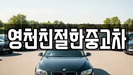 경북 영천시 과전동 중고차매매 전문 영천친절한중고차