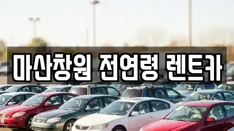 경상남도 창원시 성산구 적현동 렌트카 전문 마산창원 전연령 렌트카
