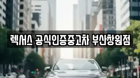 경상남도 창원시 성산구 적현동 중고차 전문 렉서스 공식인증중고차 부산창원점