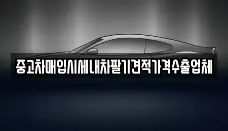 경상북도 상주시 중고차매입 전문 중고차매입시세내차팔기견적가격수출업체