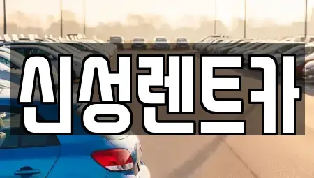 광주 광산구 월곡동 렌트카 전문 신성렌트카