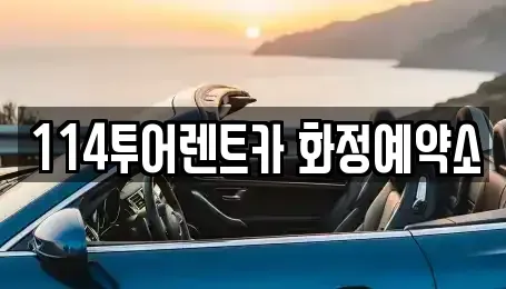 광주 서구 화정동 렌트카 전문 114투어렌트카 화정예약소
