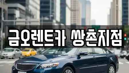 광주 서구 화정동 장기렌트카 전문 금오렌트카 쌍촌지점
