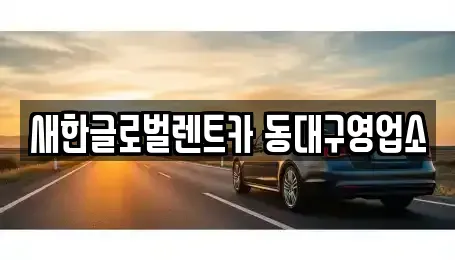 대구광역시 수성구 가천동 렌트카 전문 새한글로벌렌트카 동대구영업소
