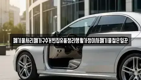 대전 대덕구 와동 중고차 전문 폐기물처리폐가구수거빈집유품정리생활가정이사폐기물젊은일꾼