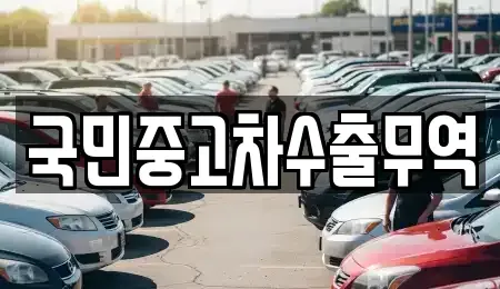 대전 유성구 장동 중고차매매 전문 국민중고차수출무역
